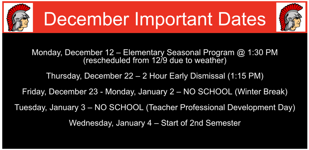 December Important Dates